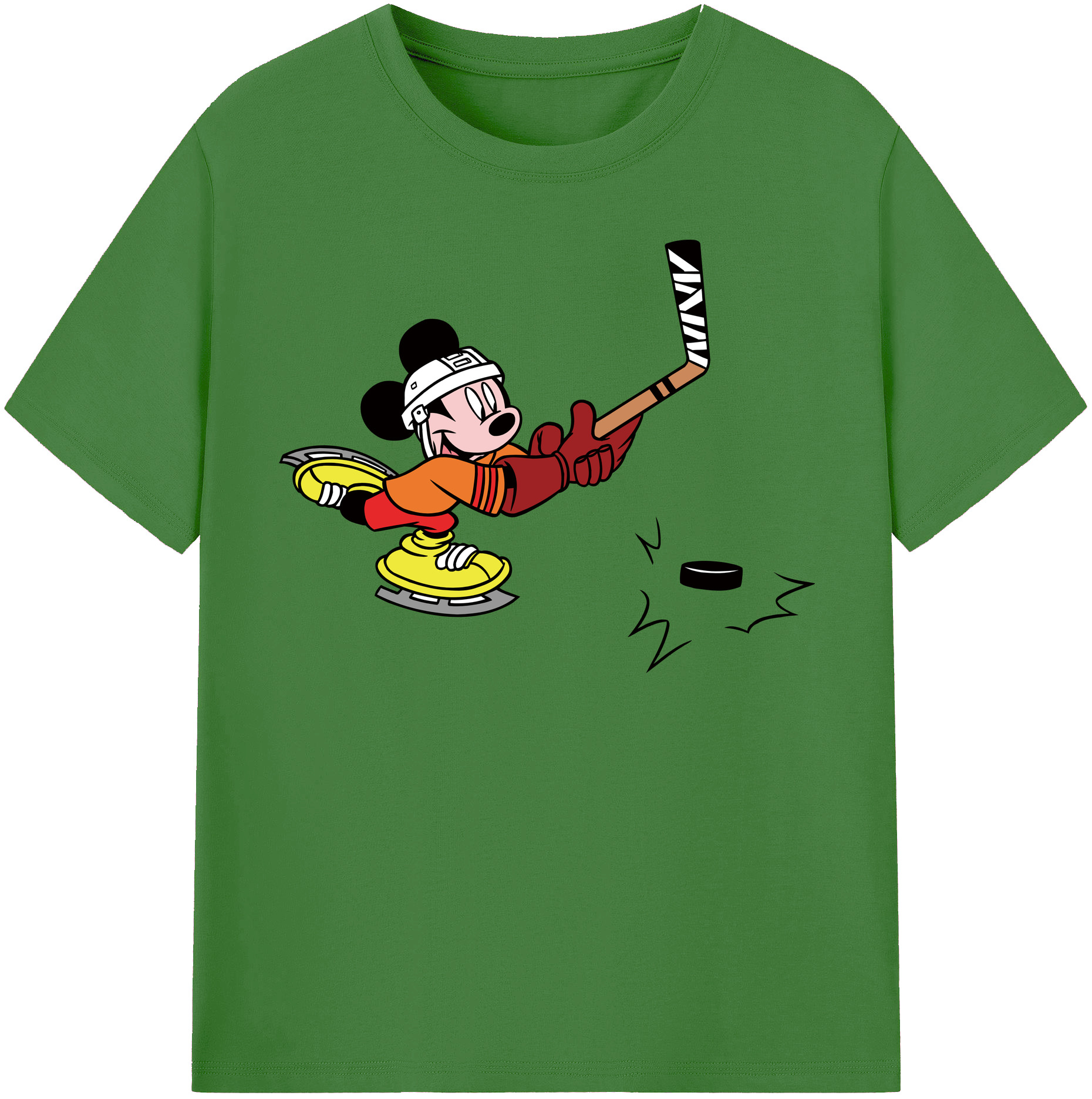 （画像用） ミッキーマウス Mickey Mouse レディースカジュアルプリントTシャツ（綿100％）